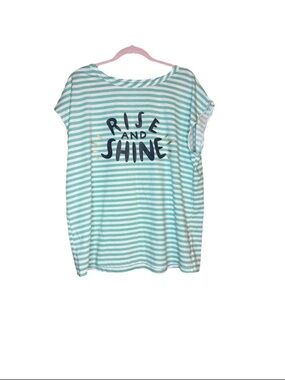 Rise And Shine Striped Pajama Shirt Girls 14